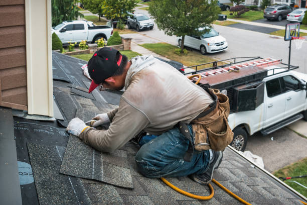 Professional Roofing technician working in Woodway, WA